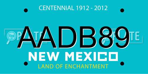 AADB89 New Mexico License Plate