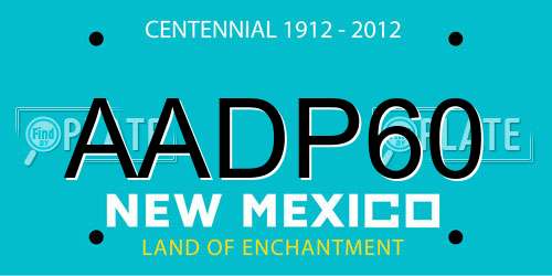 AADP60 New Mexico License Plate