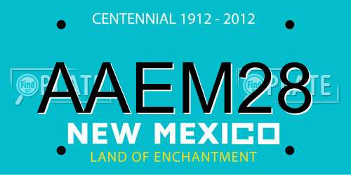 AAEM28 New Mexico License Plate