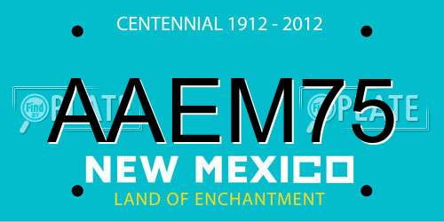 AAEM75 New Mexico License Plate