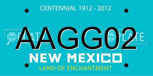 AAGG02 New Mexico License Plate
