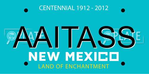 AAITASS New Mexico License Plate
