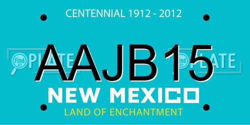 AAJB15 New Mexico License Plate