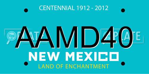 AAMD40 New Mexico License Plate