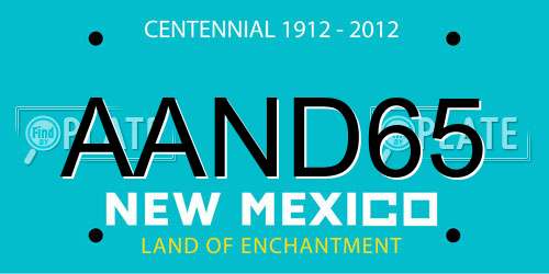 AAND65 New Mexico License Plate