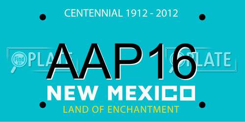AAP16 New Mexico License Plate