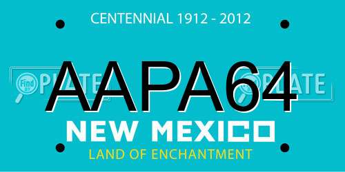AAPA64 New Mexico License Plate