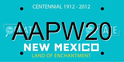 AAPW20 New Mexico License Plate