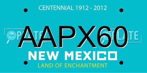 AAPX60 New Mexico License Plate