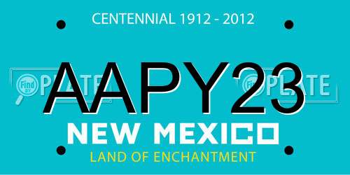 AAPY23 New Mexico License Plate