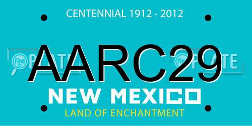 AARC29 New Mexico License Plate