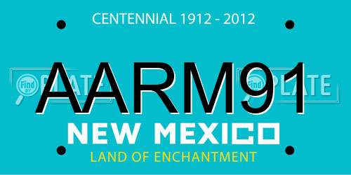 AARM91 New Mexico License Plate