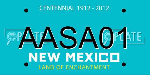 AASA01 New Mexico License Plate