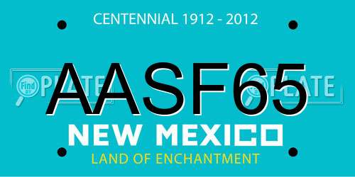 AASF65 New Mexico License Plate