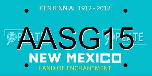 AASG15 New Mexico License Plate