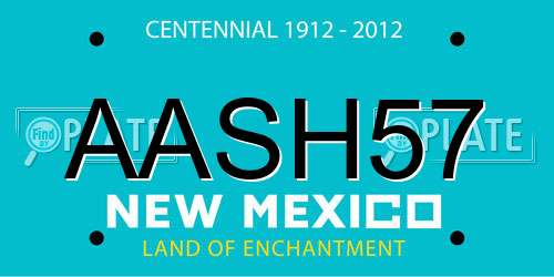 AASH57 New Mexico License Plate