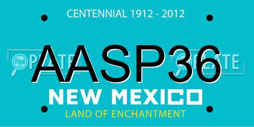 AASP36 New Mexico License Plate
