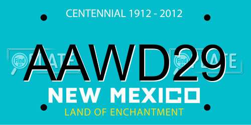 AAWD29 New Mexico License Plate