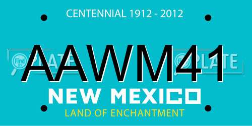 AAWM41 New Mexico License Plate