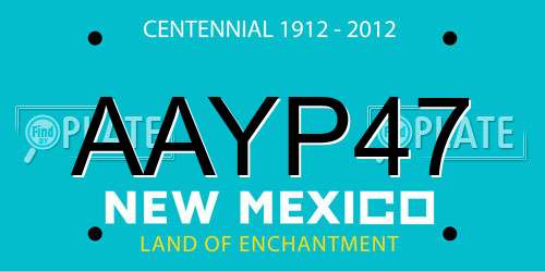 AAYP47 New Mexico License Plate