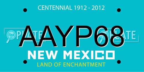 AAYP68 New Mexico License Plate