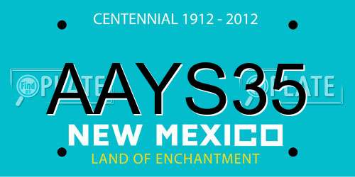 AAYS35 New Mexico License Plate
