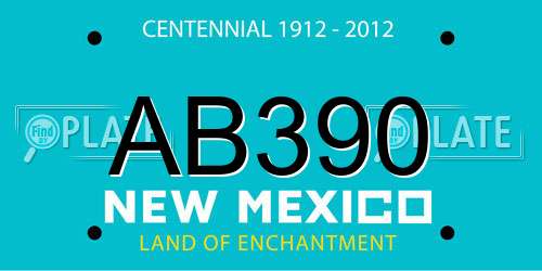 AB390 New Mexico License Plate
