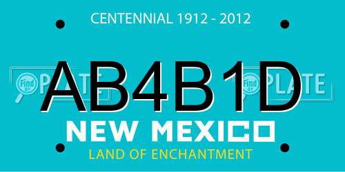 AB4B1D New Mexico License Plate