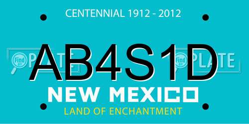 AB4S1D New Mexico License Plate