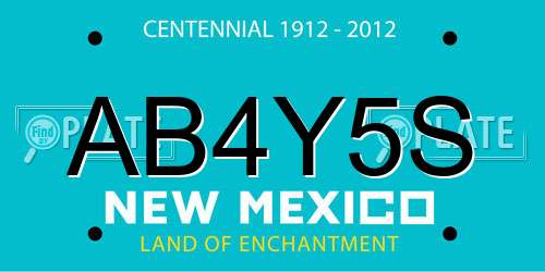 AB4Y5S New Mexico License Plate