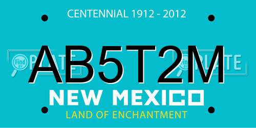 AB5T2M New Mexico License Plate