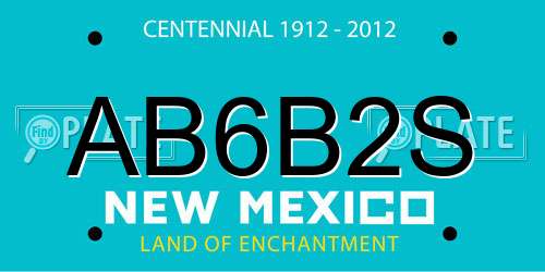 AB6B2S New Mexico License Plate