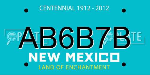 AB6B7B New Mexico License Plate