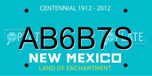 AB6B7S New Mexico License Plate
