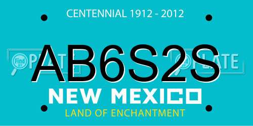 AB6S2S New Mexico License Plate