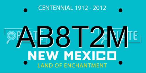 AB8T2M New Mexico License Plate