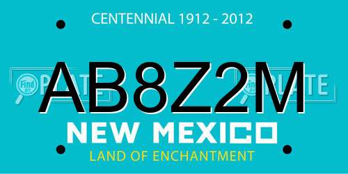 AB8Z2M New Mexico License Plate
