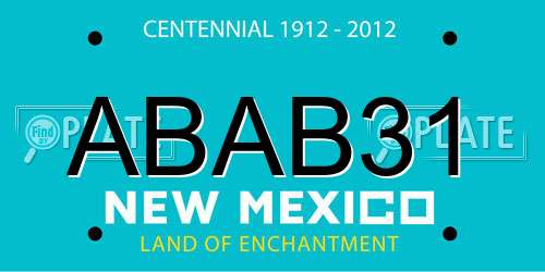ABAB31 New Mexico License Plate