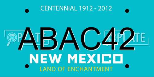 ABAC42 New Mexico License Plate