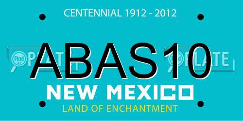ABAS10 New Mexico License Plate