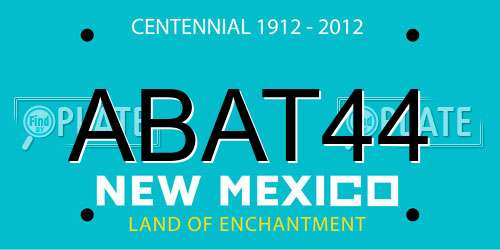 ABAT44 New Mexico License Plate