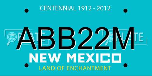 ABB22M New Mexico License Plate