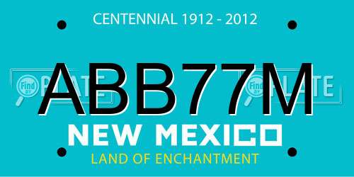 ABB77M New Mexico License Plate