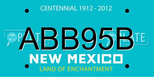 ABB95B New Mexico License Plate