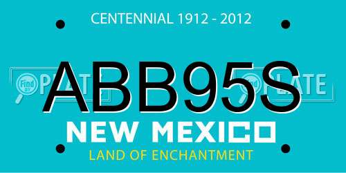 ABB95S New Mexico License Plate