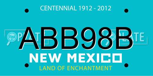 ABB98B New Mexico License Plate