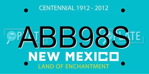 ABB98S New Mexico License Plate