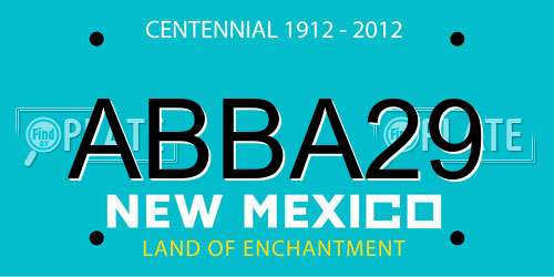 ABBA29 New Mexico License Plate