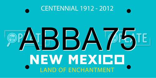 ABBA75 New Mexico License Plate