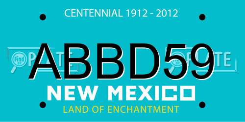 ABBD59 New Mexico License Plate